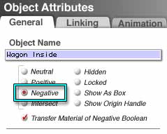 Making the Wagon Inside a Negative Boolean object