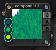 A Component Palette, with the Color Swatches on the left side highlighted