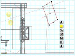 Wireframe Side view, with the Parallel Light outside the window, angled to follow the sunlight.