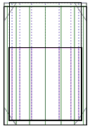 The Water Glass, in Wireframe Side Orthogonal view