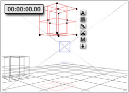 00.00 Cube has been moved into the air, in the center of the window