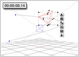 Time 06.14, the pyramid is on the upper portion of the trajectory