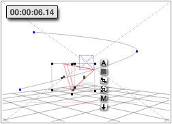 Time 06.14, the pyramid is on the lower portion of the trajectory.