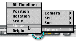 Add a Keyframe > Sphere 1 > Shear