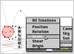 Adding the Scale keys, to Squash the ball