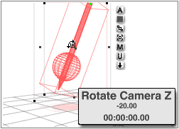 The origin has been moved to the top of the cylinder. Time 00.00, Rotate Camera Z -20