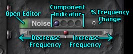 The Noise dialog, with all parts labeled