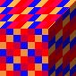 Red where the alpha was white, Blue where it was gray, Orange where it was black