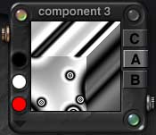 DTE Comp 3 palette, preview on cube. Face is spots, top and side are lines.