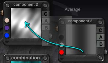 DTE; moving the textures in Components by simply dragging them, 3 into 2