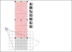 Main Window, Top view; four terrains, edge to edge vertically