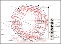 Wireframe; perfectly replicated cylinders