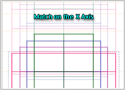 Wireframe Front, Matching cubes to hoops on the X axis