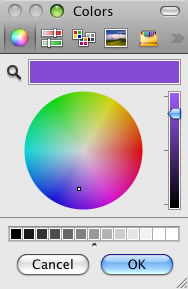 The Color Wheel, from the Mac OS Color Picker