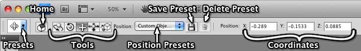 Object Movement Tool Options Bar